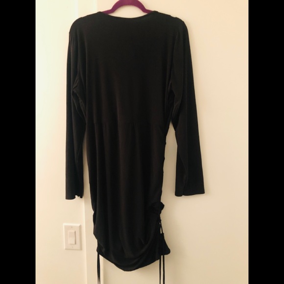 Plus Rhianne Lace Up Detail Midi Dress - Picture 9 of 9